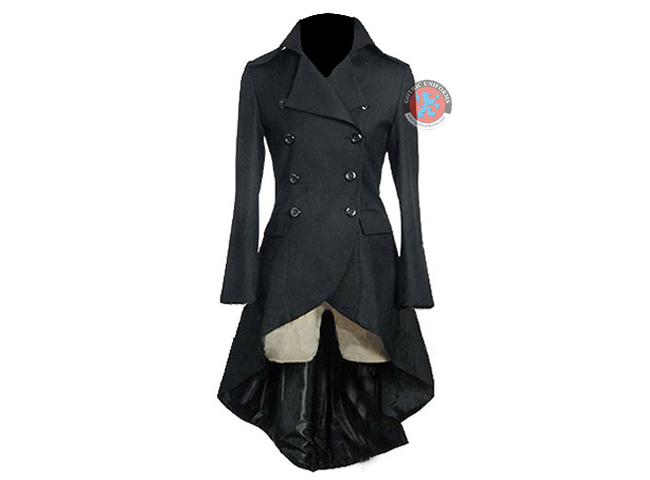 Black Ladies Gothic Winter Coat