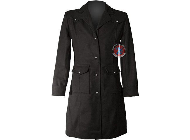 Disposable Hero M Long black cotton gothic jacket