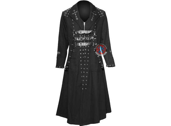Forsaken Black gothic mens coat