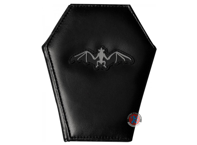 Genuine Leather Bat Coffin Wallet