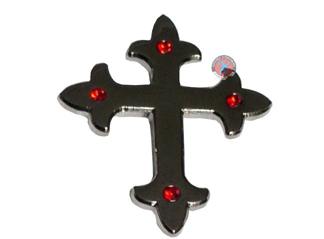 Gothic cross pin badge
