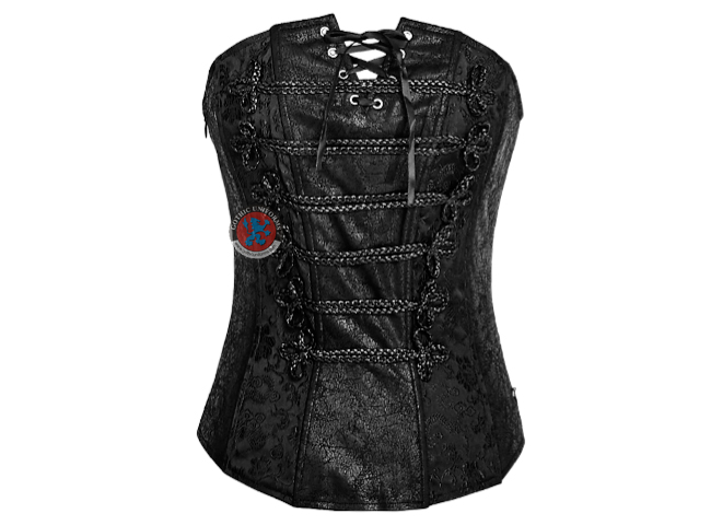  Gothic Jacquard Spell Skin Croset 100% Real Leather. Gothic Clipping leather croset.