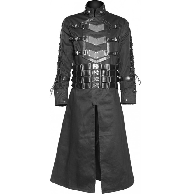 Hellraiser Dark Goth Coat Gothic Steampunk Jacket Punk Vampire Men Long Coat 