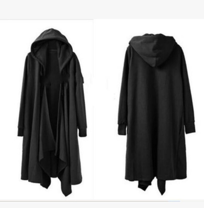  Mens Gothic Loose Casual Jacket Long Cloak Cape Coat 