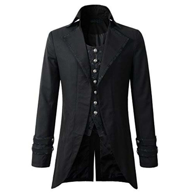  Mens Gothic Steampunk Victorian Tailcoat Jacket 