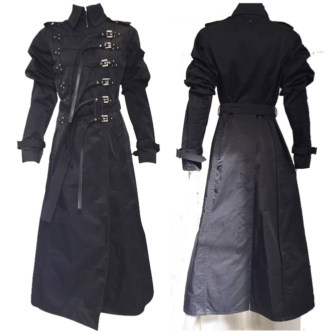  Women Steampunk Ferre Nylon Bondage Coat Gothic 