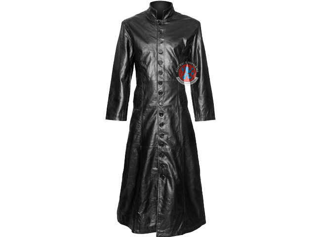 Preacherman  Leather othic mens coat