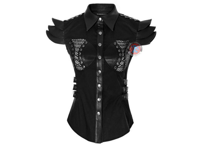  Punk Armor Fold female T shirt  100% Cotton